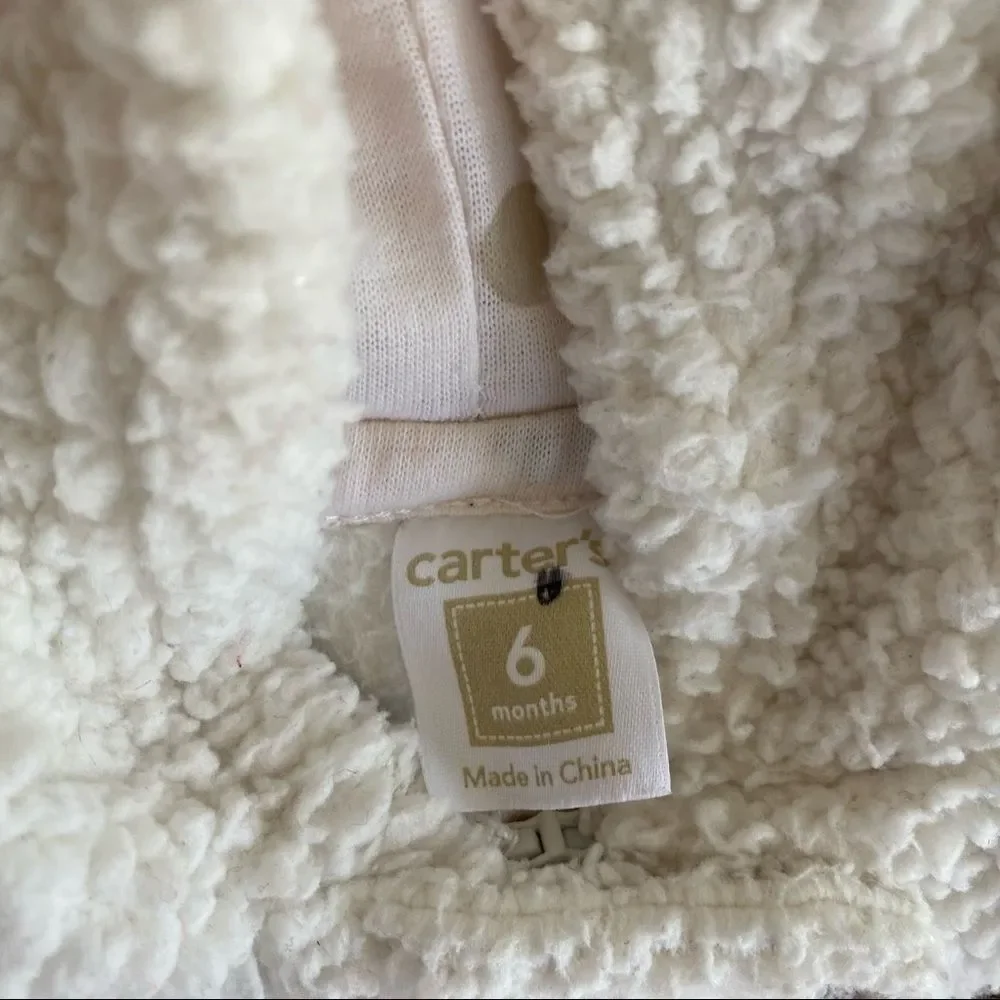 Carter’s Fleece Outfits Coveralls 2 Pair Baby Infant 6 Months Footies